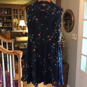 NWT Lulu’s navy blue with flowers sundress